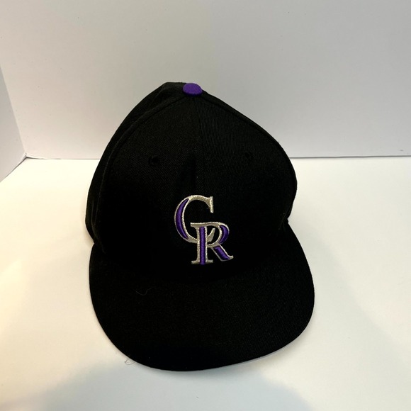 New Era Other - New Era 59Fifty Colorado Rockies Men's Baseball Cap 6 7/8 Black MLB Fitted Hat